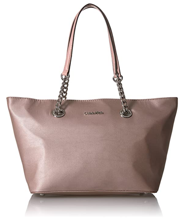 Calvin Klein, Bags, Calvin Klein Brown Leather Tote