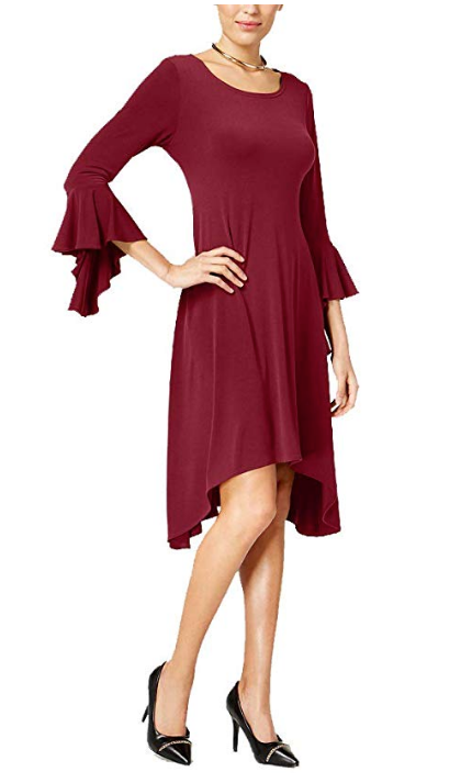 alfani red dress Alfani Red Sleeveless Dress with Matching Belt Size M