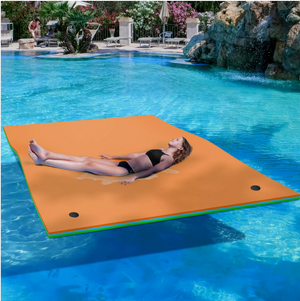 Floating Water Mat 3 Layer Vinyl Foam Lily Pad Pool Lake XPE Foam Rivers 9' X 6'