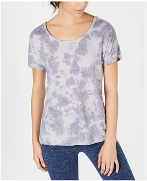 Ideology Tie-Dyed Strappy-Back High-Low Hem T-Shirt Size XL