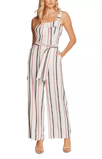 Vince Camuto Striped Tie-Front Jumpsuit Size XS