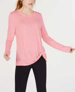Ideology Knotted Long-Sleeve Top Size XS