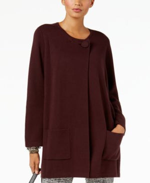 Alfani Sweater Coat New Wine XL