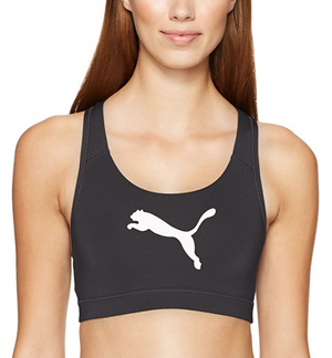 PUMA Women's Powershape Forever Sports Bra,Puma Black/White Cat,X