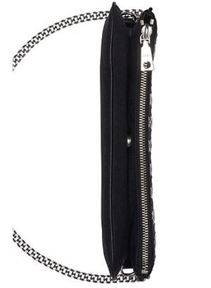 Dkny Grommet Stud Clutch - Black/Silver