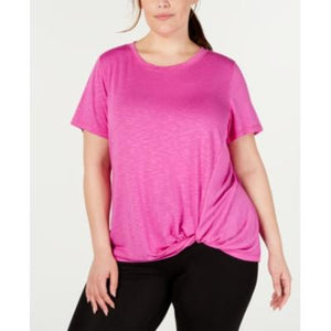 Ideology Plus Size Knot-Front T-Shirt Size 3X