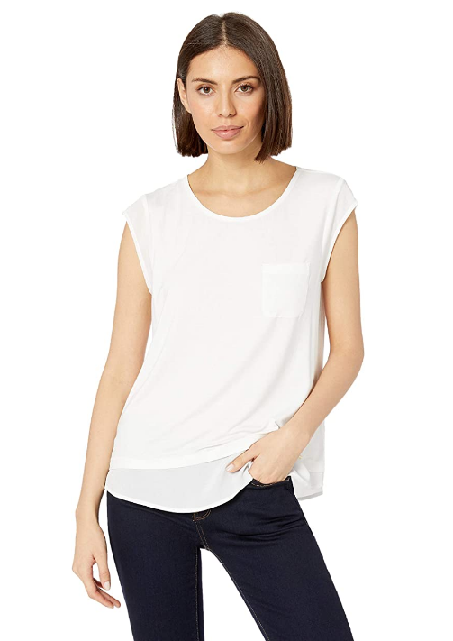 Calvin Klein Layered-Look T-Shirt Size L