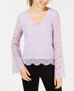 Ultra Flirt Juniors' Lace Bell-Sleeve Top Size XL