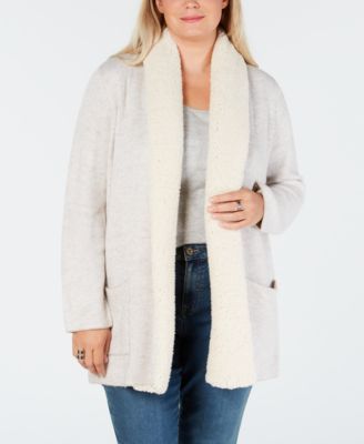 Style & Co. Womens Drapey Pocket Cardigan Sweater 2X
