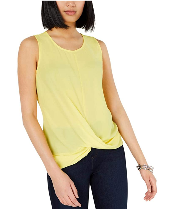 INC International Concepts INC Twist-Front Top Size L