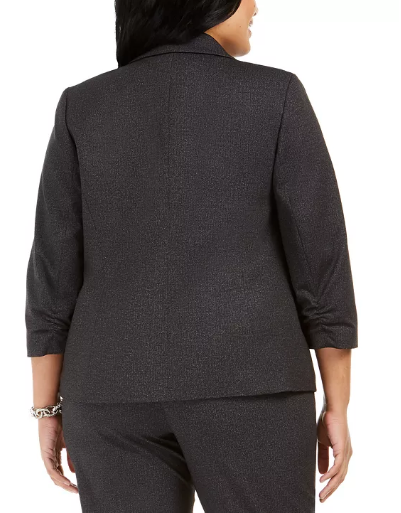 Kasper Plus Size One-Button Blazer Size 14W