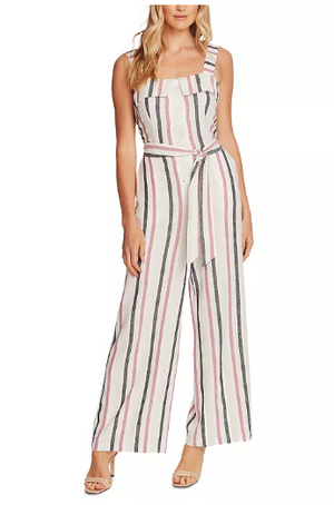 Vince Camuto Striped Tie-Front Jumpsuit Size XS