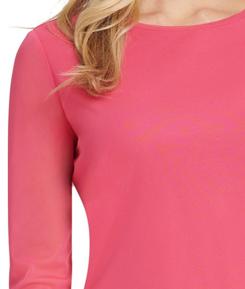 DKNY Mesh Long-Sleeve Top Size XL