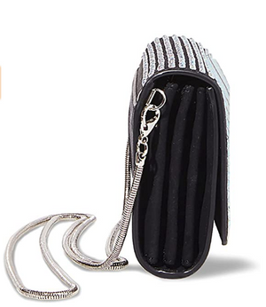 Steve Madden Korey Crystal Small Clutch BlackSilver