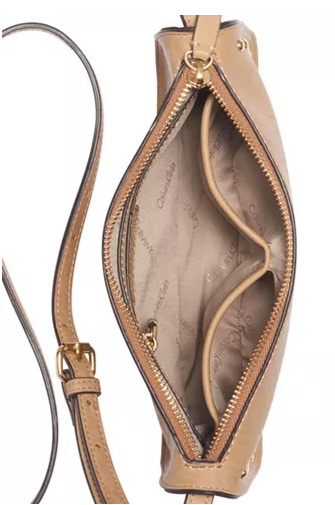 Calvin Klein Cora Medium Crossbody Cashew