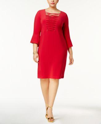 Love Scarlett Plus Size Criss-Cross Midi Dress 3X