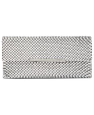 Inc Hether Shiny Mesh Clutch (Check Color)