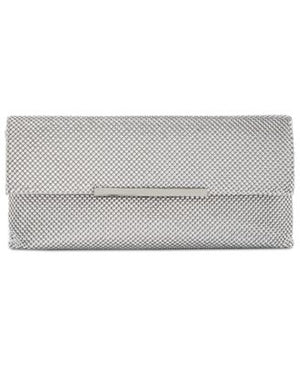 Inc Hether Shiny Mesh Clutch (Check Color)