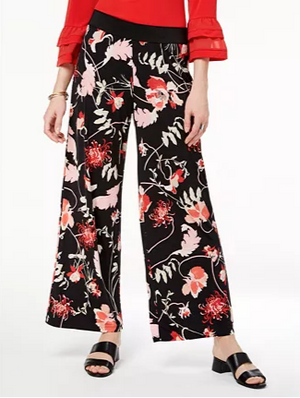 Alfani Petite Striped Palazzo Pants Glass Garden PXL