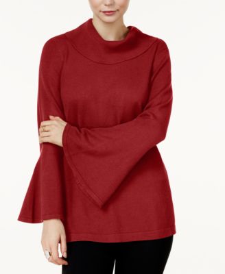 Alfani Cowl-Neck Bell-Sleeve Pullover Sweater Top Multiple Sizes and Colors