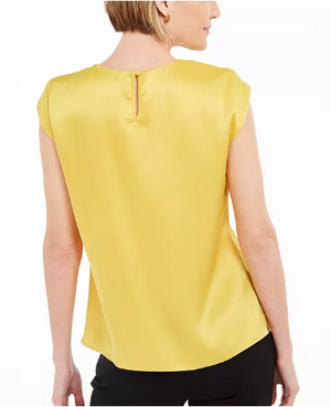 Kasper Keyhole Charmeuse Sleeveless Blouse Size XL