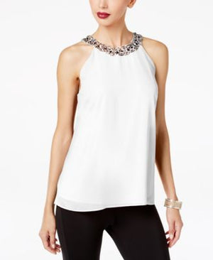 Thalia Sodi Rhinestone-Embellished Top Cloud M