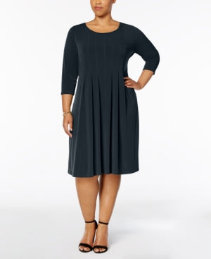 Ny Collection Plus Size Pleated Dress 2X