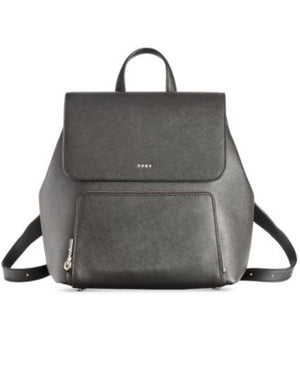 DKNY Bryant Flap Small Backpack BlackGold โ Twentyonemillions