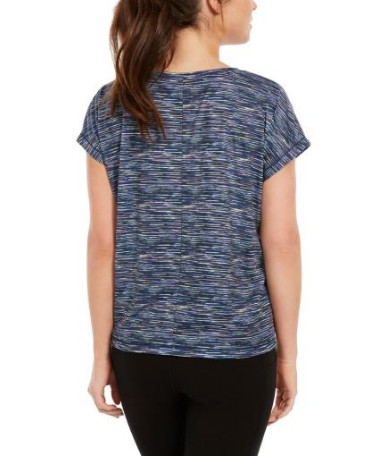 Ideology Womens Space Dye Fitness T-Shirt Size L