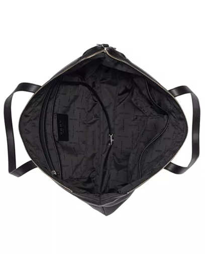 Dkny Tilly Stacked Logo Top Zip Tote Gunmetal/Silver