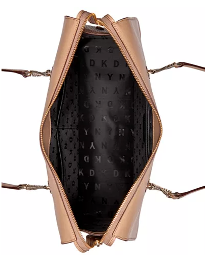 DKNY Bryant Top-Zip Medium Tote Natural Snake-buff
