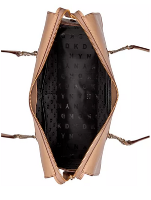 DKNY Bryant Top-Zip Medium Tote Natural Snake-buff