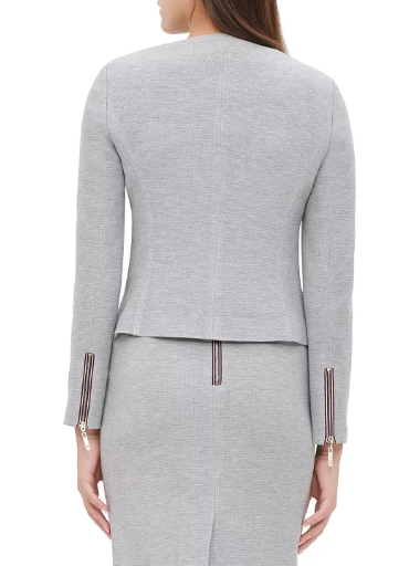 Tommy Hilfiger Collarless Zip-Front Jacket Size 0