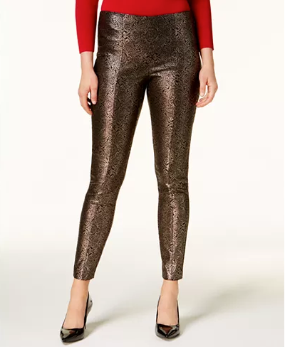 Alfani Petite Metallic Skinny Pants Delcte Deco 8P