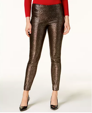 Alfani Petite Metallic Skinny Pants Delcte Deco 8P