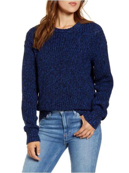 Lucky Brand Marled Pullover Sweater Size L