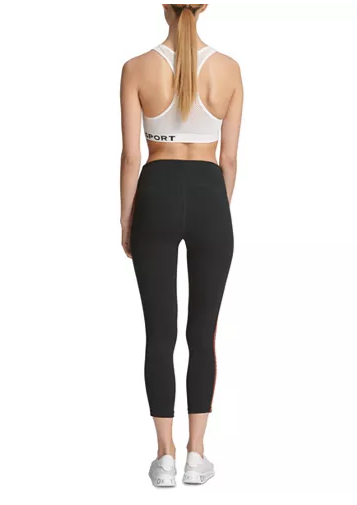 DKNY Sport Logo High-Waist Cropped Leggings Size L