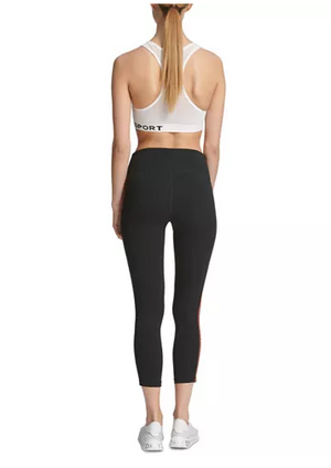 DKNY Sport Logo High-Waist Cropped Leggings Size L