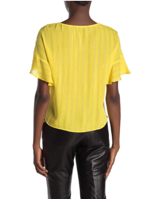 RACHEL Rachel Roy Zinnia Tie-Front Top Size L