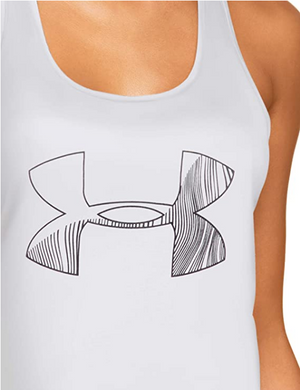 Under Armour UA Tech Logo Racerback Keyhole Tank Top Size XS