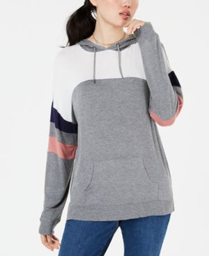 Hippie Rose Juniors' Colorblocked Pullover Hoodie Size L