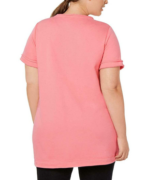 Ideology Plus Size Tulip-Hem Tunic Peach Kiss 3X
