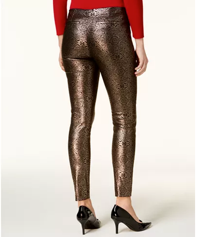 Alfani Petite Metallic Skinny Pants Delcte Deco 8P