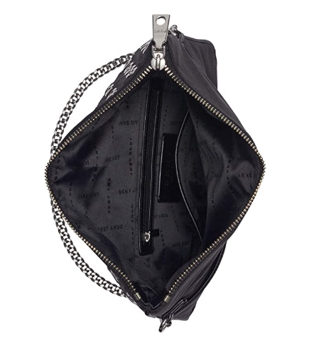 Dkny Grommet Stud Clutch - Black/Silver