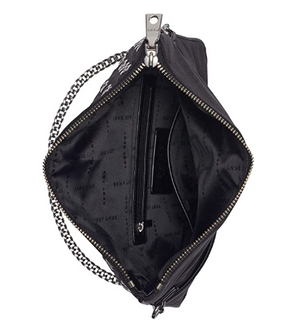 Dkny Grommet Stud Clutch - Black/Silver