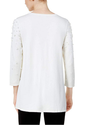 Alfani Embellished Swing Sweater Cloud Multiple Sizes