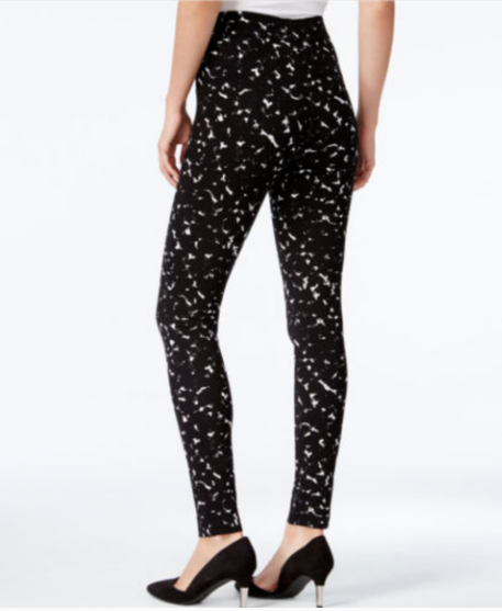 Bar III Printed Leggings Black Combo L