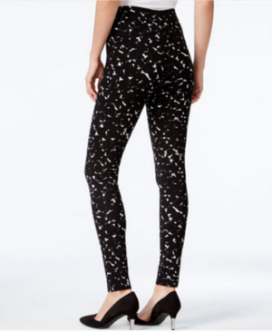 Bar III Printed Leggings Black Combo L