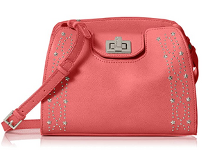 Calvin Klein Clementine Mercury Leather & Celestial Stud Embellished Crossbody