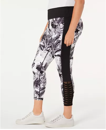 Ideology Plus Size Tropic Shadow Printed Leggings Plus Sizes